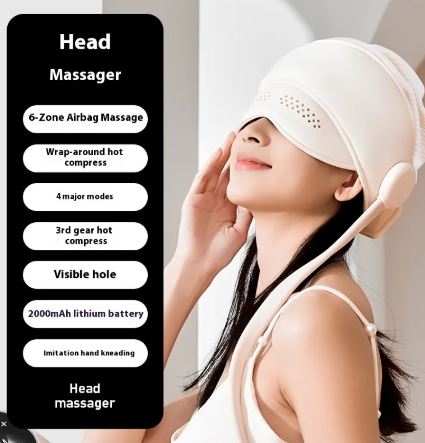 Hot Compress Decompression Head Massager - Livari