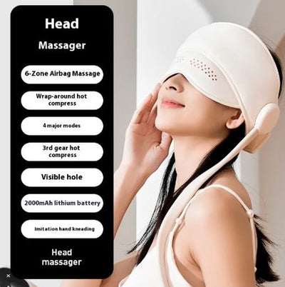 Hot Compress Decompression Head Massager - Livari